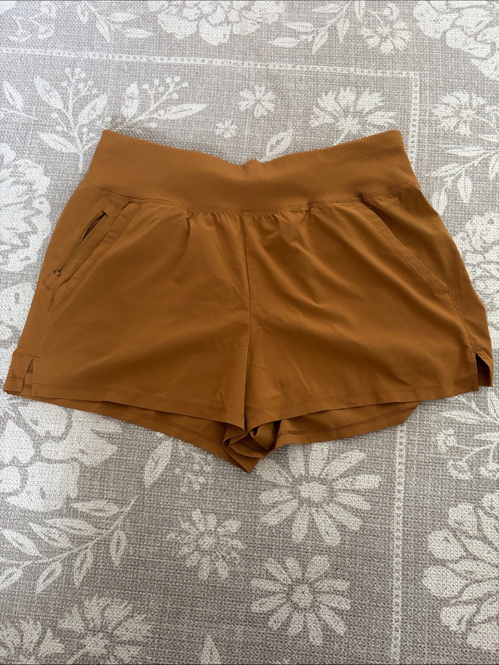 all in motion Women's High-Waist Athletic Shorts - Camel Brown